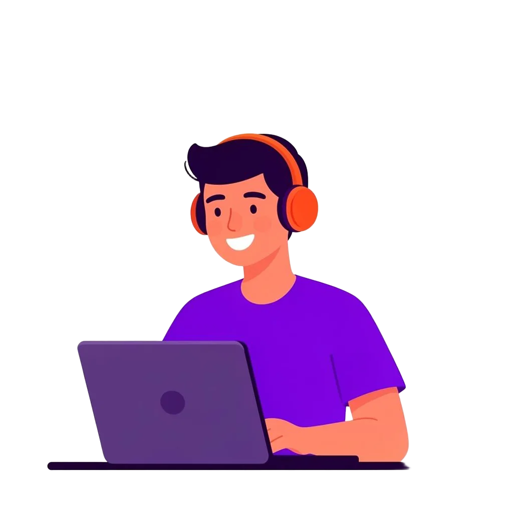 Personne avec casque transcrivant un audio